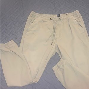 Light green denim-like joggers. Size 34